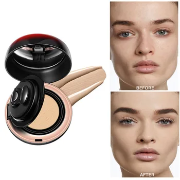 

NEW Air Cushion Foundation Cream Moisturizing Foundation Cover Blemishes Even Skin Color Natural Brightening Makeup Foundation