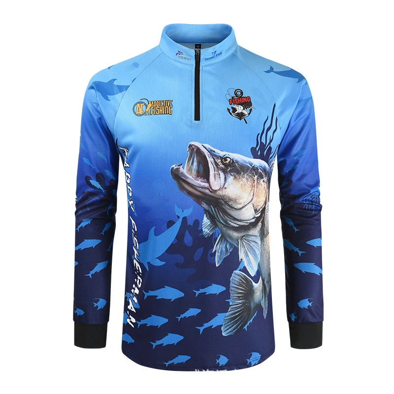 fisherman clothes Shimano Men Fishing Shirt Thin Breathable Quick Dry  Anti-UV Fishing Clothes