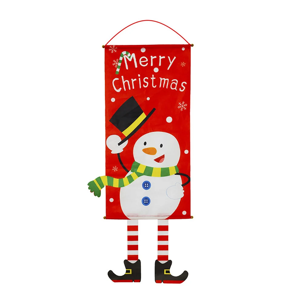 Merry Christmas Porch Sign Decorative Door Banner Christmas Decorations For Home Hanging Christmas Ornaments Navidad New - Цвет: 02