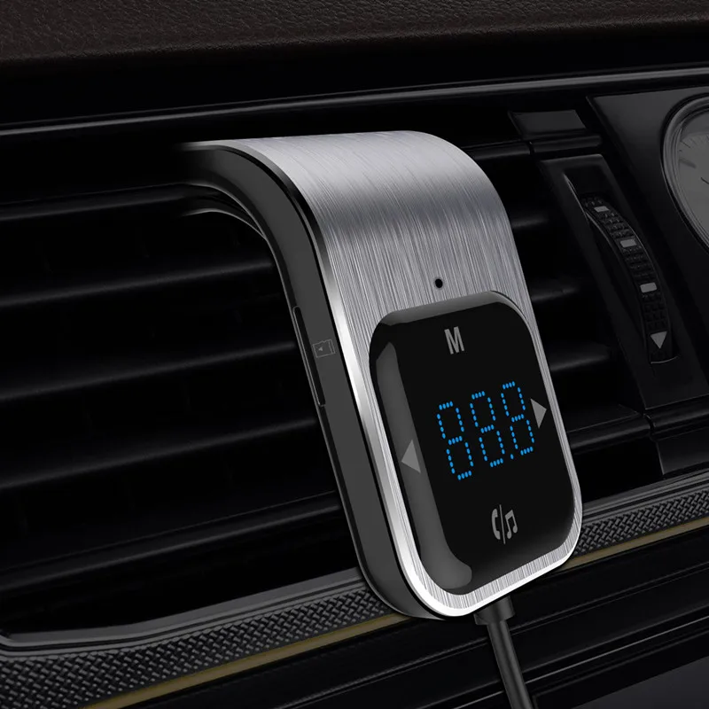 USB адаптер для быстрого автомобильного Зарядное устройство Bluetooth ресивер FM-передатчик модулятор Автомобильный AUX Беспроводной радио адаптер MP3 проигрыватель TF карты и микрофон