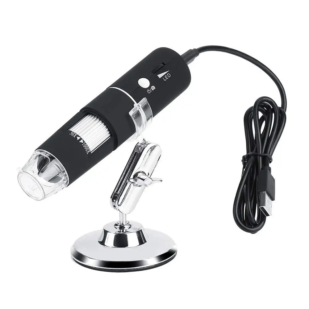 

USB Digital Microscope 500X-1000X Zoom 8 LED Light Mini Camera Magnifier Inspection Cam Endoscope Home School Stereo Microscopes