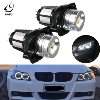 

PMFC Car Light 2x E90 Angel Eyes Halo Ring LED Light 6W Marker Bulb Xenon White for BMW F16