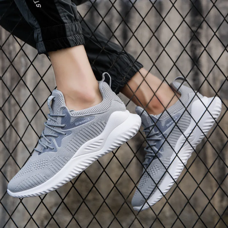 

MEN'S SHOES Summer And Autumn 2019 New Style Breathable White Shoes Fly Woven Sports Casual Trendy Shoes Versatile Trend Online