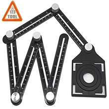 Регулируемая угловая линейка сверлильный направляющий инструмент для стеклянной плитки деревообрабатывающий измерительный инструмент линейка-слайд складная линейка транспортир