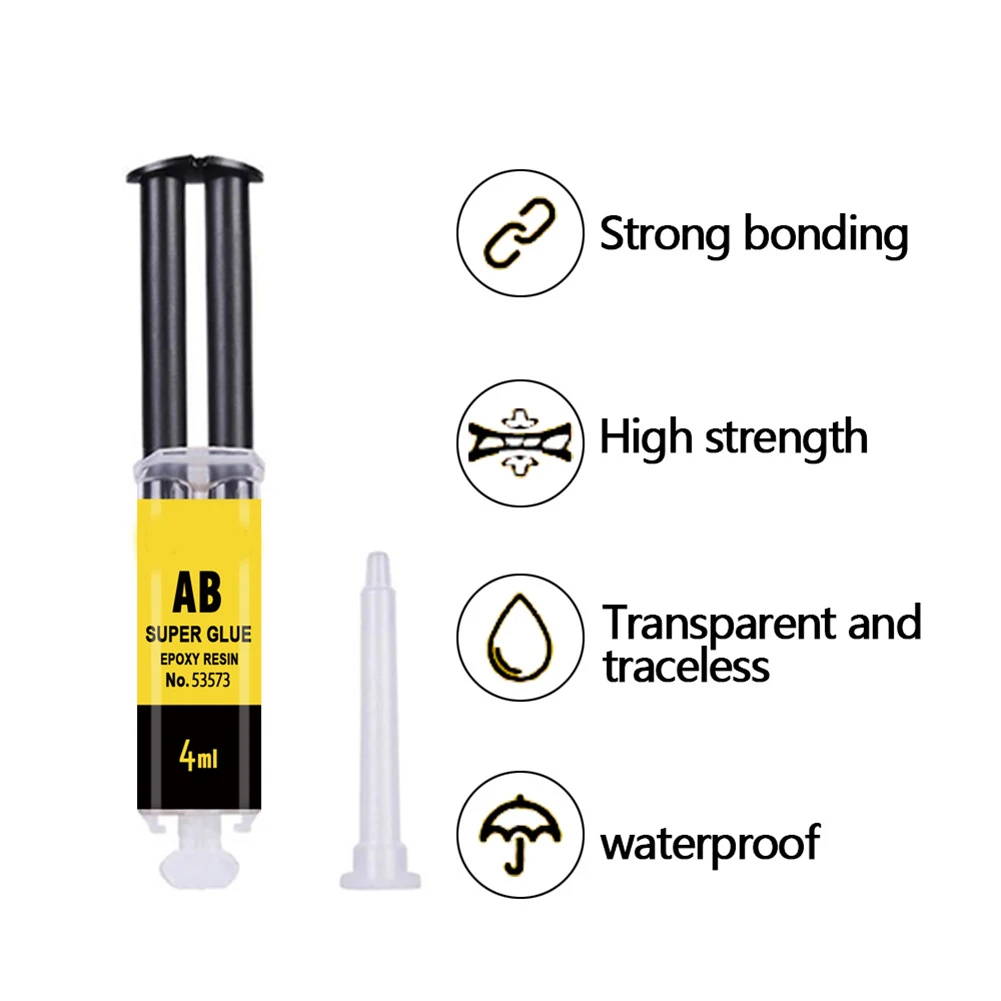 Plastic Epoxy Resin AB Glue Strong Adhesive Repair Tool Glass Ceramics 4/25ml PI669
