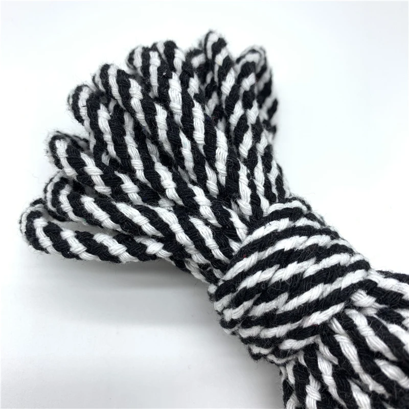 5yards/Lot 6mm Cotton Rope Craft Decorative Twisted Cord Rope For Handmade Decoration DIY Lanyard Ficelles Couleurs Thread Cord cotton rope