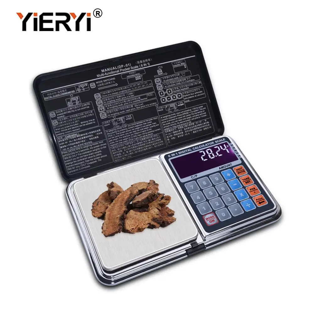 Многофункциональные электронные цифровые весы yieryi 6 в 1 100 г/200 г/300 г/500 г/1000 г |