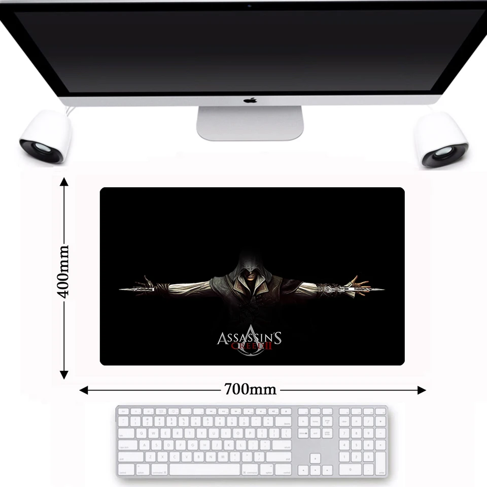 

Lockedge Non-slip Large Assassins Creed PC Gaming Mouse Pad Big Laptop Gamer Play 700*400mm Natural Rubber Mousepad Mice Mat Pad