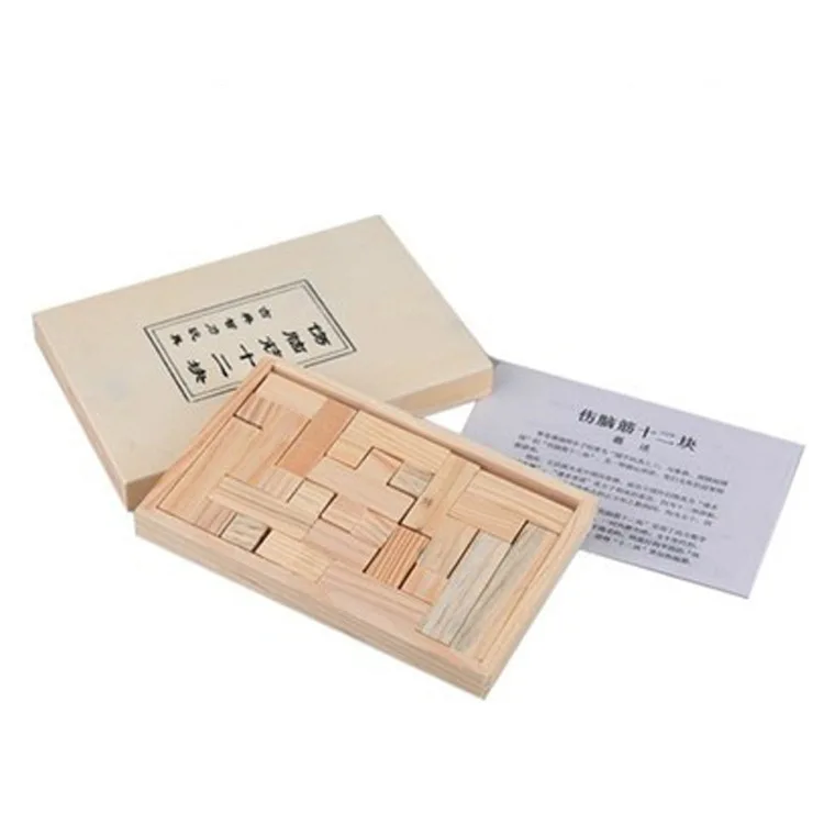 

Wooden Nerve-Racking Twelve Block 12 Block Adult Children Educational Force Toy Classical Building Blocks Burr Puzzle Luban
