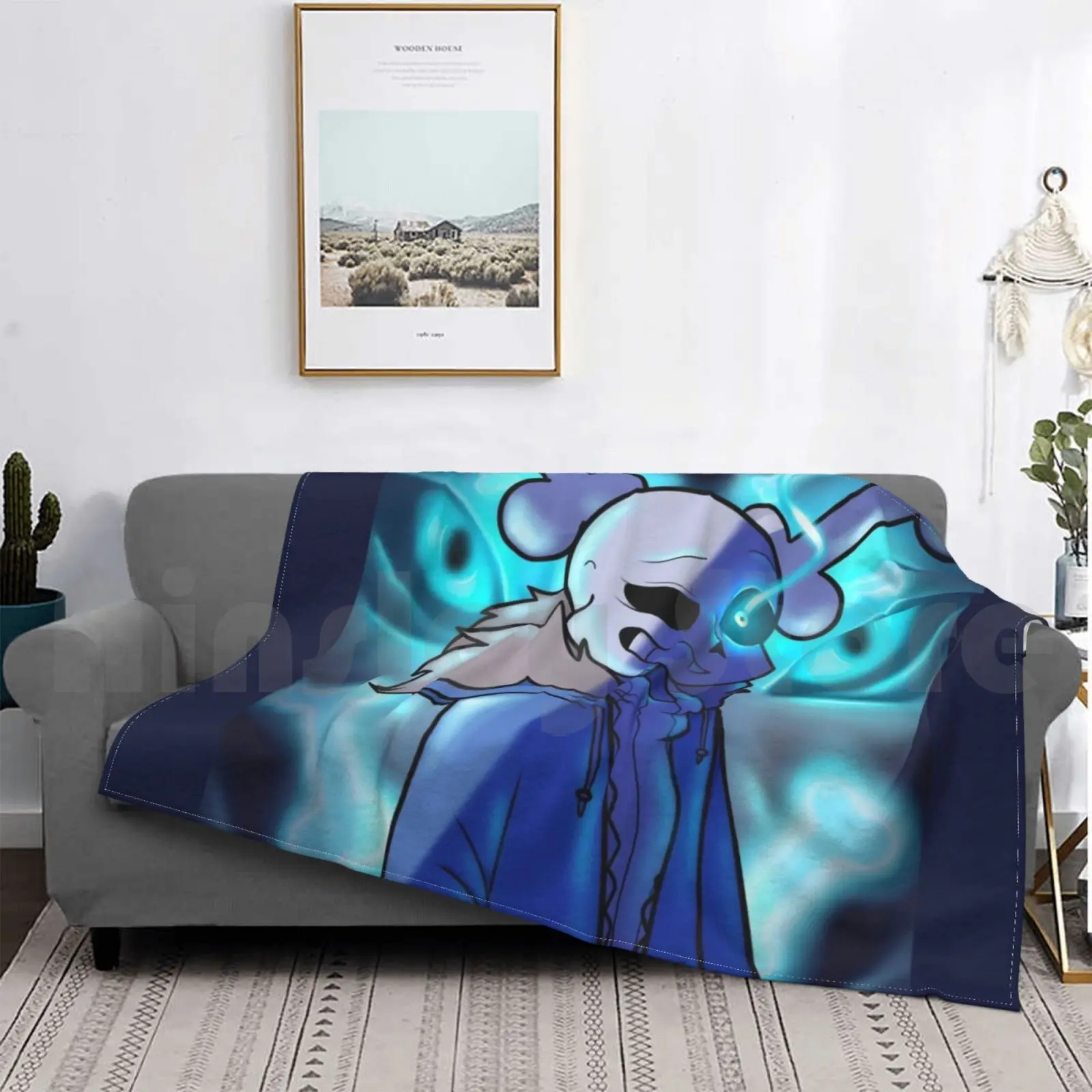 Sans Undertale Coperta Moda Personalizzata Sans Undertale Undertale Frisk Papyrus Gaster Blaster Blu