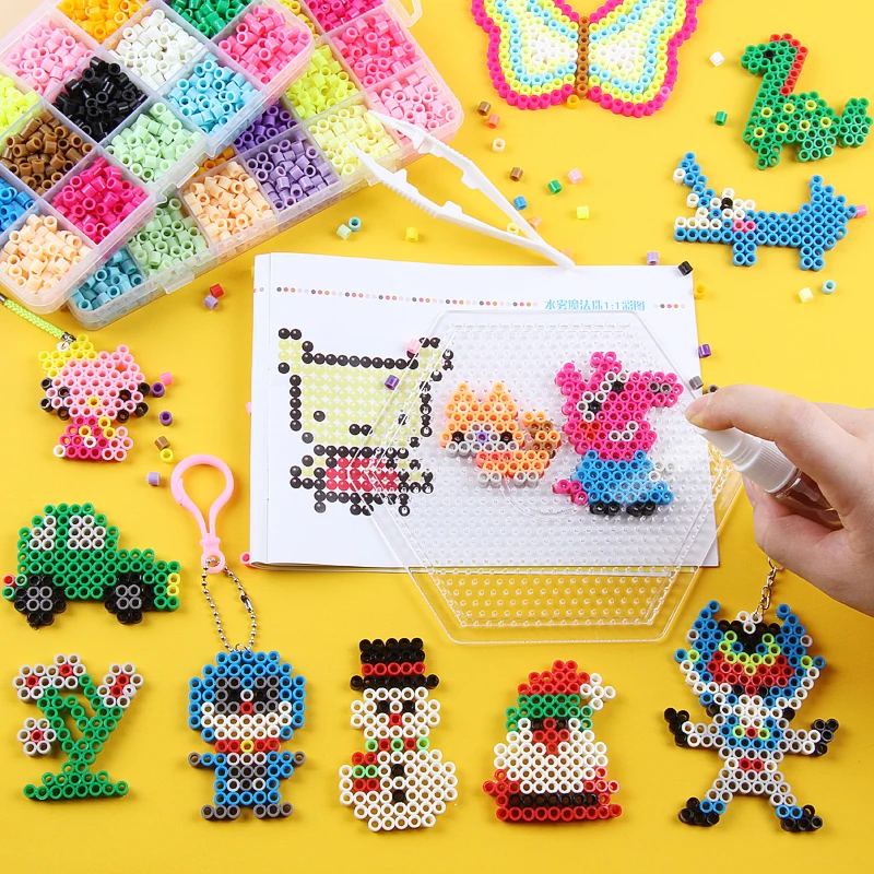 Хама бусины дети Perler игрушки DIY детские игрушки Пазлы Детский Набор для творчества ручная работа 3D Головоломка Развивающие игрушки волшебный ater липкие бусины
