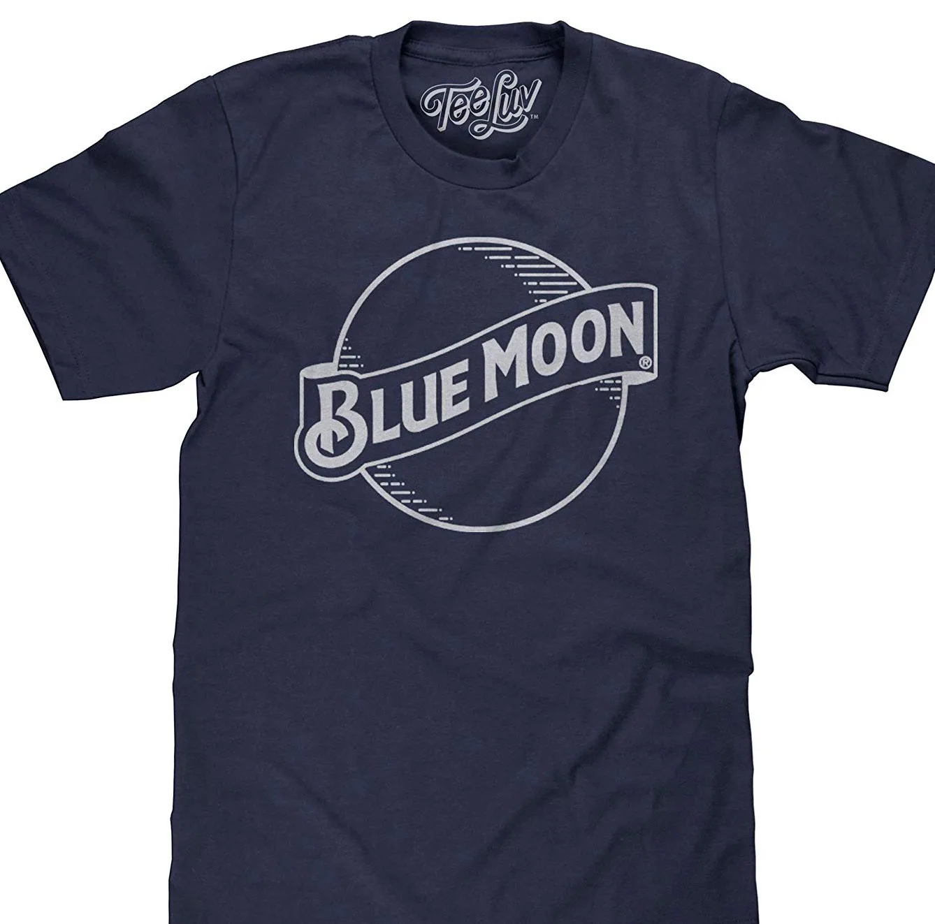 Футболка с логотипом компании Blue Moon Beer Повседневная футболка коротким рукавом