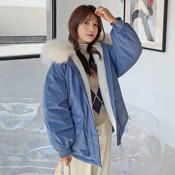 

new design Korean Style 2020 Winter Jacket Women Stand Collar Solid Female Down Coat Loose Oversized Womens Short Parka coat 011