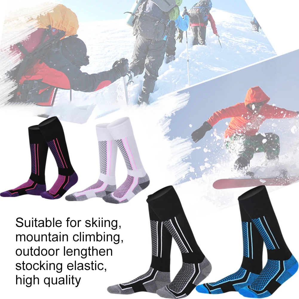 Мужские и женские зимние уличные спортивные носки для сноуборда, катания на лыжах, плотные теплые носки без пятки, Детские хлопковые носки, походные носки