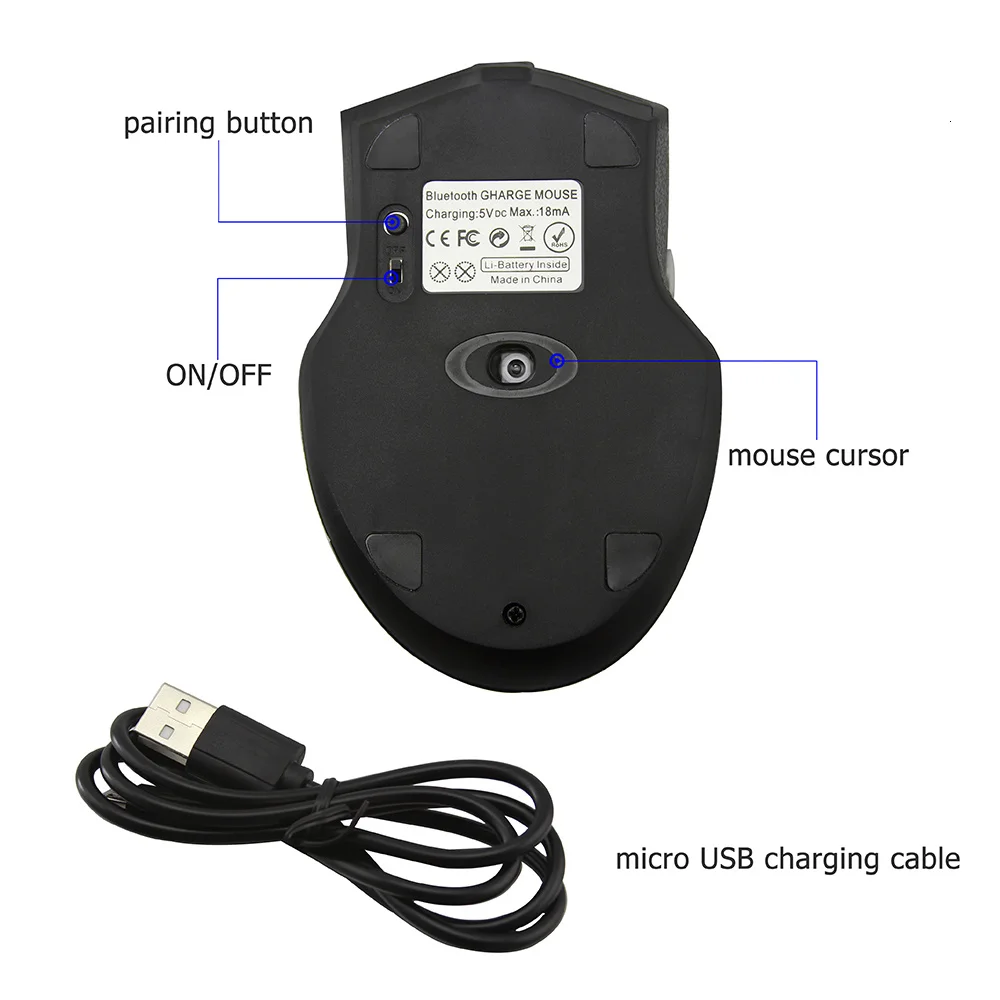 wireless bluetooth mouse gamer