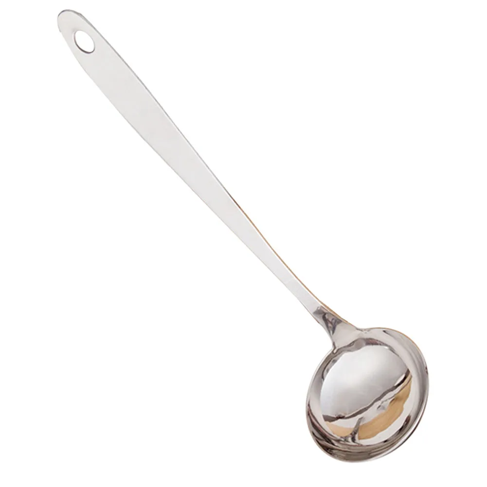 Colander Hanging Long Handle Kitchen Supplies Soup Portable Slotted Spoon Heat Resistant Non Slip Stainless Steel Strainer