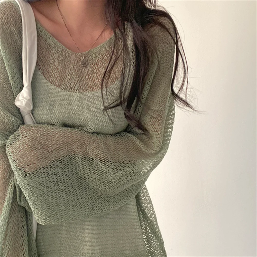 Karrram-suéteres de manga larga para mujer, Tops ahuecados, ropa de calle informal, Sexy, a la moda