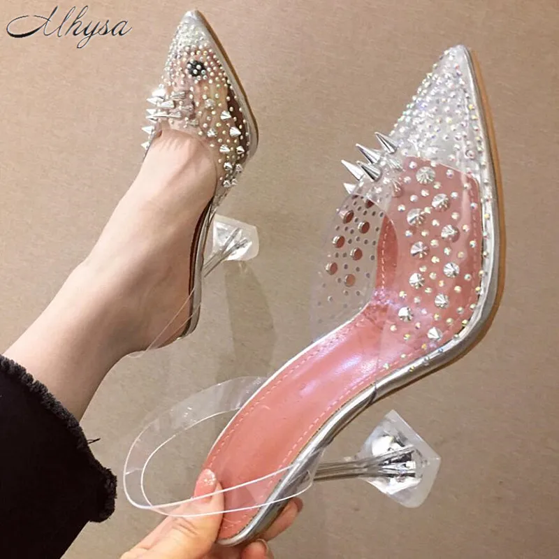rivet jelly sandals
