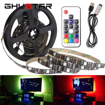 

USB LED Strip Light SMD5050 Controller Flexible Neon Strip DC 5V TV Backlight RGB Background Lighting Diode Lamp LED Tape Lights