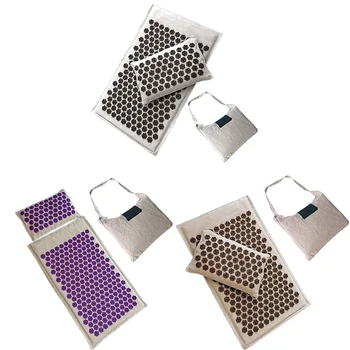 

Back Massager Mat Pillow Set Acupressure Mats Yoga Mat Relieve Back Neck and Sciatic Pain