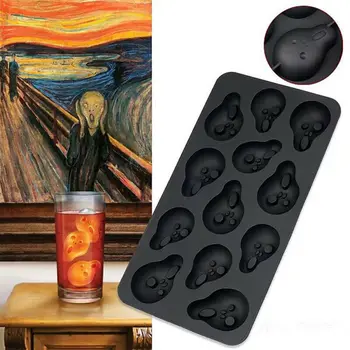 

3D Skull Ice Cube Mold Halloween Skull Shaped Whisky Wine Ice Cube Tray Maker Chocolate Mould Bar Party Supplies