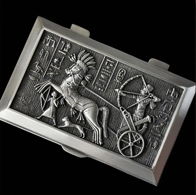 Egyptian Style Sall Size Alloy Metal Jewelry Storage Box Earring Storage Container Tin Box For Girl's Gift Z037 - Image 2