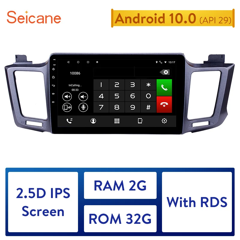 

Seicane 10.1 inch Android 10.0 Car Stereo Radio Head Unit GPS Navi for 2013 2014-2016 Toyota RAV4 Support OBD2 Rearview Camera