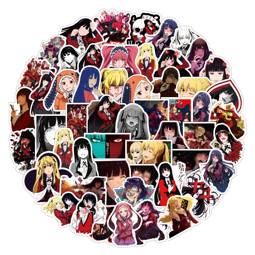 10/30/50PCS New KAKEGURUI Series Graffiti Decoration Suitcase Guitar Waterproof Sticker Toy Wholesale