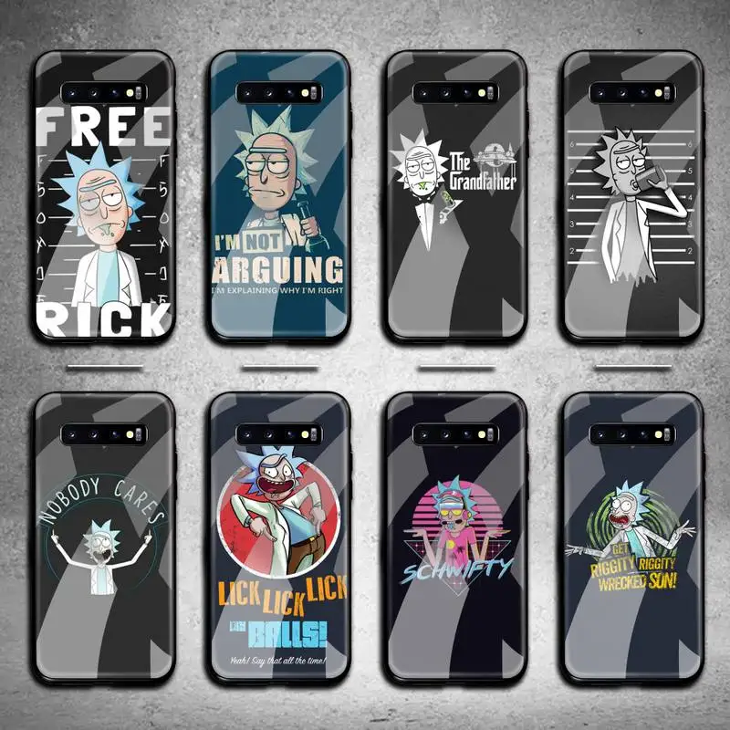 

Mr Pickles Rick Pattern Phone Case Tempered Glass For Samsung S20 Plus S7 S8 S9 S10 Plus Note 8 9 10 Plus