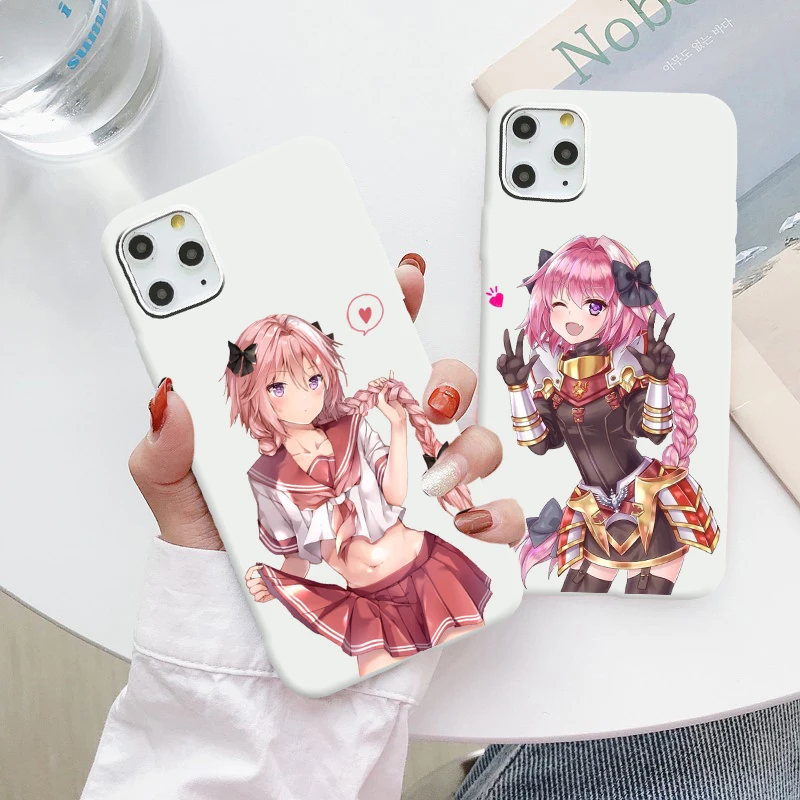 Чехол для телефона с аниме-девушкой Astolfo iPhone 11 12 Pro XS MAX XR X 7 8 6Plus SE 2021 мягкий