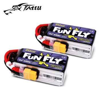 

TATTU FUNFLY 1300mAh 4s 100C 14.8V LiPo Rechargeable Battery for RC Drone Quadcopter