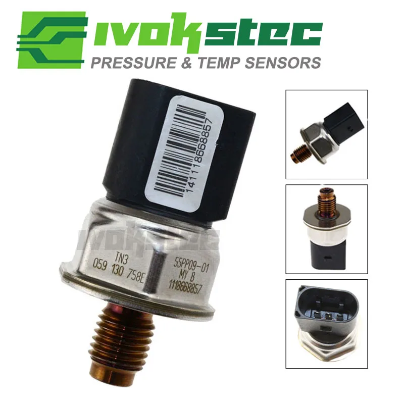 Датчик давления для Audi Q7 A4 S4 A5 S5 A6 S6 A8 S8 4 2 TDI 059130758E 55PP09 01 059 130 758E|fuel rail pressure|fuel railfuel