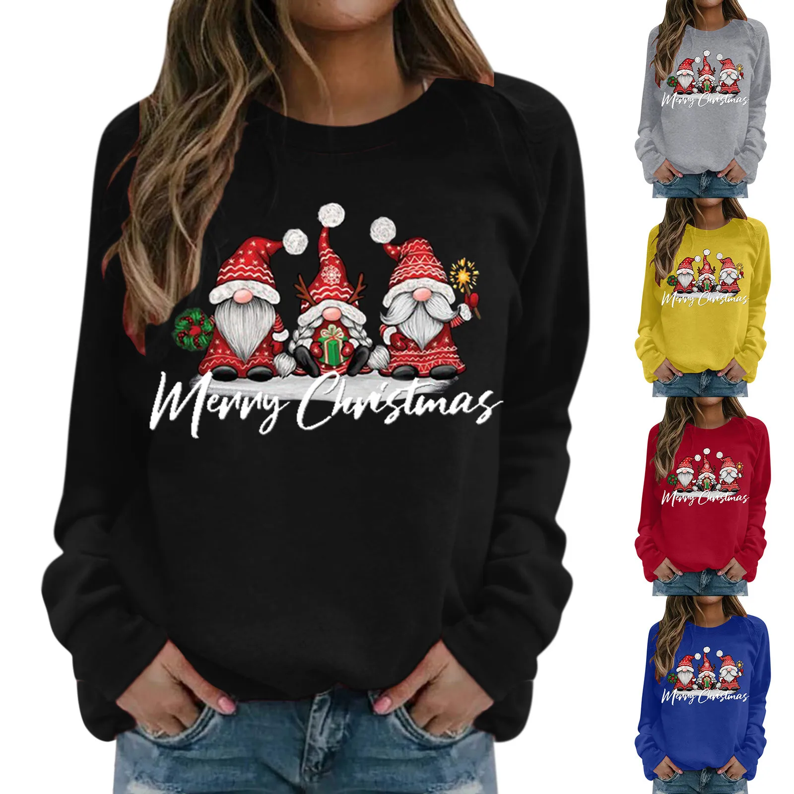 Harajuku Printed Women Hoodies Casual Long Sleeve O-neck Pullover Tops 2021 Autumn Winter Loose Female Sweatshirts Sudadera 2