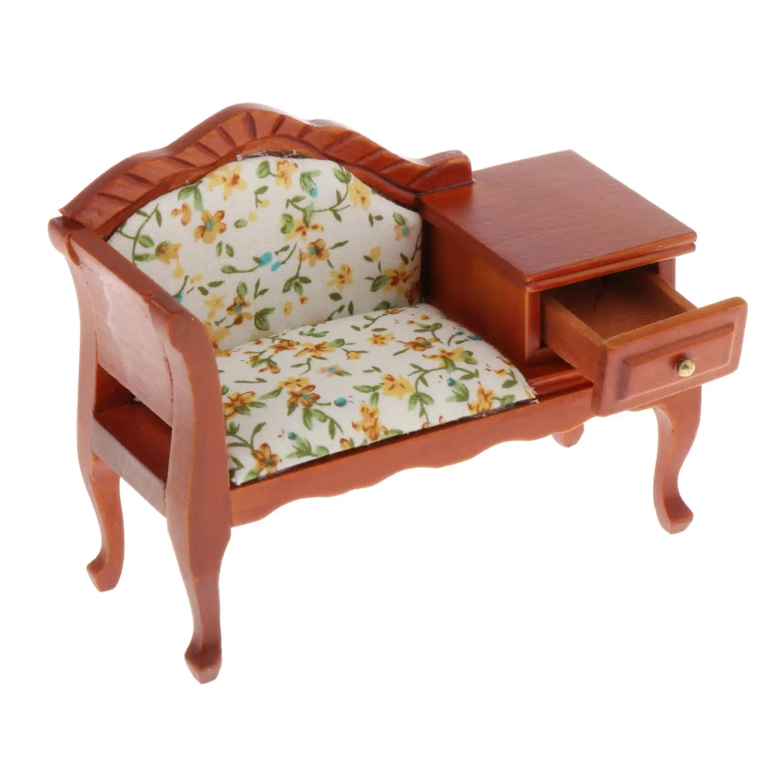 Victorian Sofa Decoration 1:12 Miniature Home Living Room Furniture