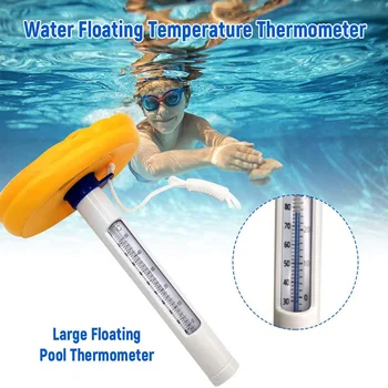 

New Swimming Pool Thermometer Degree Celsius/ Degree Fahrenheit Exact Temperature Values Cartoon Pool Thermometer with Cord