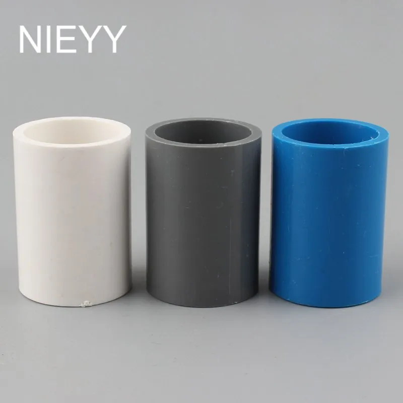 

1pc 20 25 32 40 50mm Straight Connector PVC Quick Connector Plastic Water Pipe Fittings Garden Irrigation Accessories