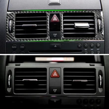 Автомобиль углеродного волокна сторона/центр управления кондиционер вентиляционное отверстие выход крышка отделка для Mercedes Benz C Class W204 2007 2008-2010