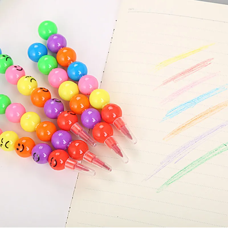 7 Color Crayons Art Supplies for Kids Pastel Pen Drawing Set Stationery Smiley Face Crayons Kawaii School Supplies Drawing 1pcs colored crayons children painting supplies