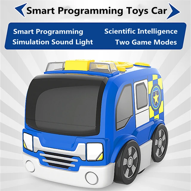 Carro de programação inteligente dois modos de jogo simulação som luz magia  design cena edifício iluminação carro vehicl menino presentes do miúdo -  AliExpress