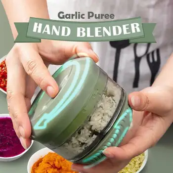 

Garlic Vegetable Grinder Chopper Garlic Puree Hand Chopped Cutting Vegetables Shredd Mincer Crusher for Meat Nuts Pepper Onion