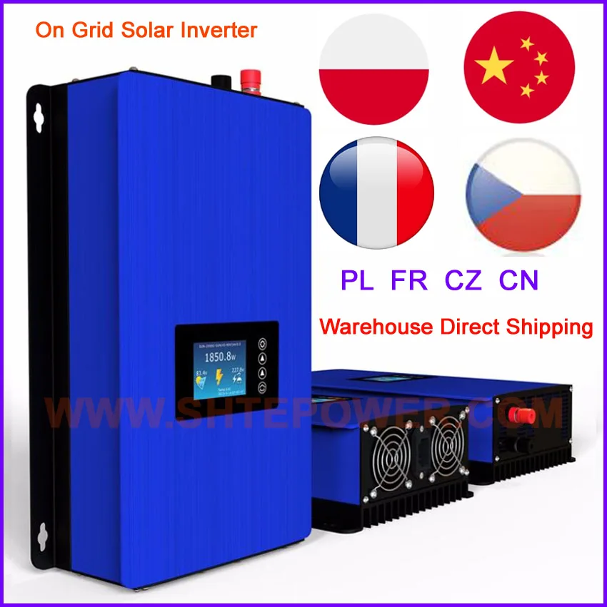 US $249.25 1KW 1000W Battery Discharge MPPT Solar Grid Tie Inverter with Limiter Sensor DC2265V4590V AC 110V 120V 220V 230V 240V