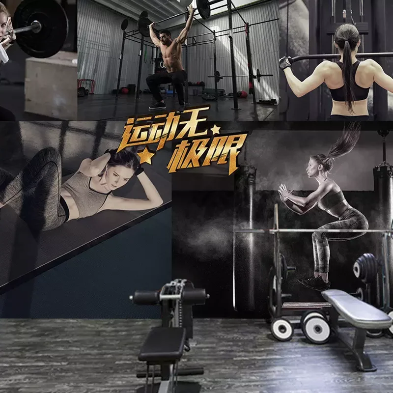 

Dropship Dropship Custom Young Man Fitness Exercise Shaping Gym Health Building Health Wallpaper Stereoscopic 3d Mural