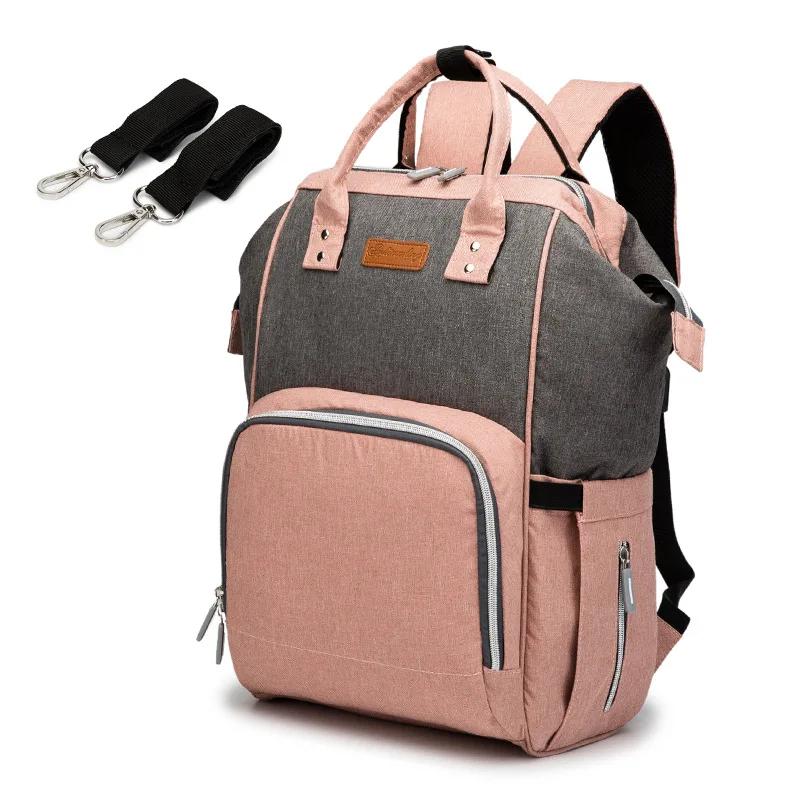 

Ankommling2019-Style Mixed Colors Diaper Bag Multi-functional with USB Shoulder Large-Volume Mommy Bag Shoulder