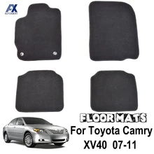 4 шт. автомобильный коврик для Toyota Camry XV40 2007-2011 нейлон черный коврик для ковра подкладка Передняя Задняя Всепогодная 2008 2009 2010