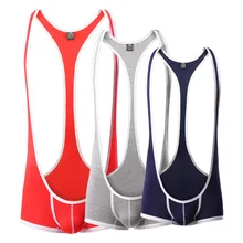 Горячее мужское сексуальное боди Корректирующее белье Модальные Тедди для мужчин Защита паха борцовское трико боди Сексуальное белье