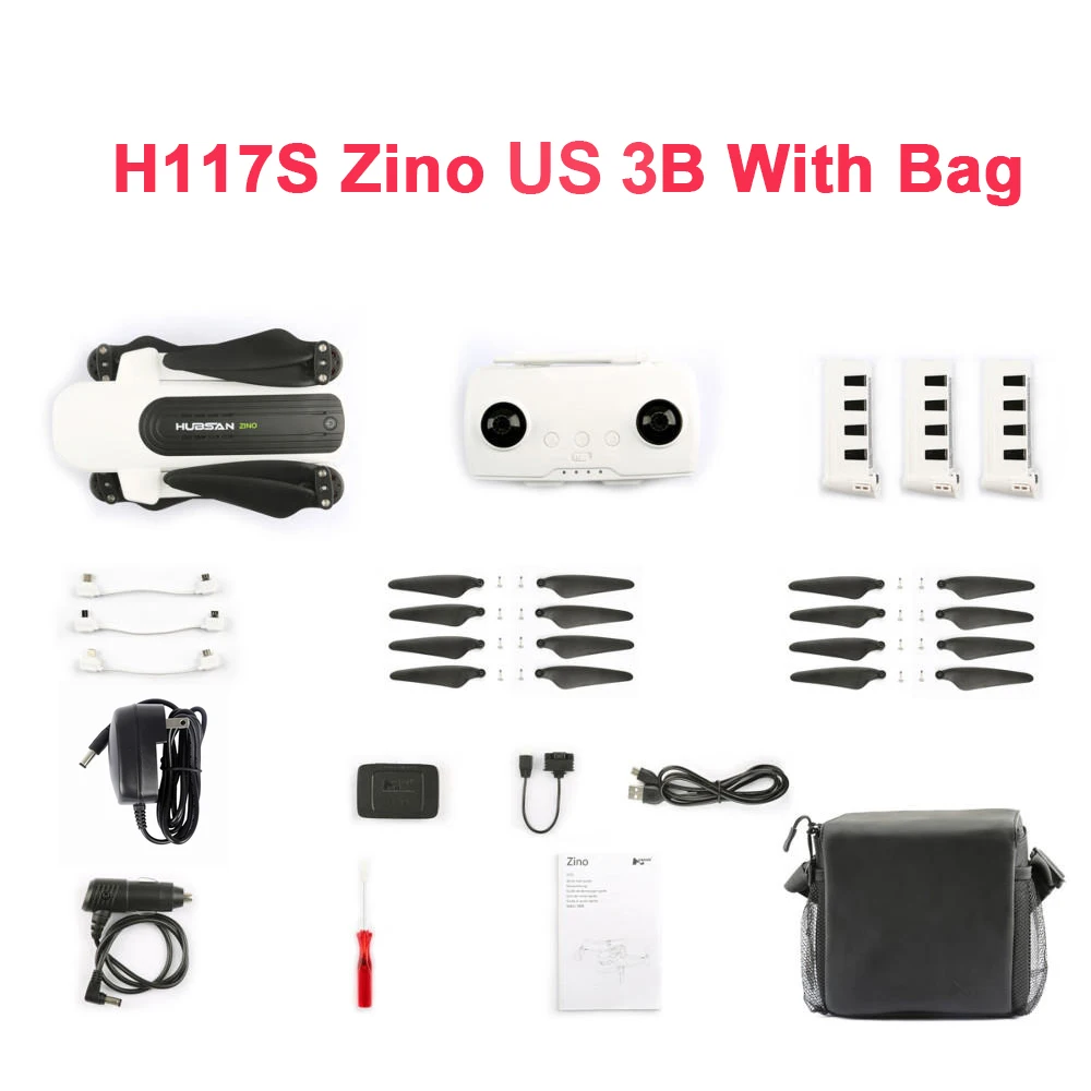 HUBSAN Zino Pro/H117S Zino 4 км gps Дрон с камерой 4K FPV UHD Дрон 5G WiFi бесщеточный Радиоуправляемый квадрокоптер Сфера панорамы Дрон - Цвет: H117S Zino US 3B bag