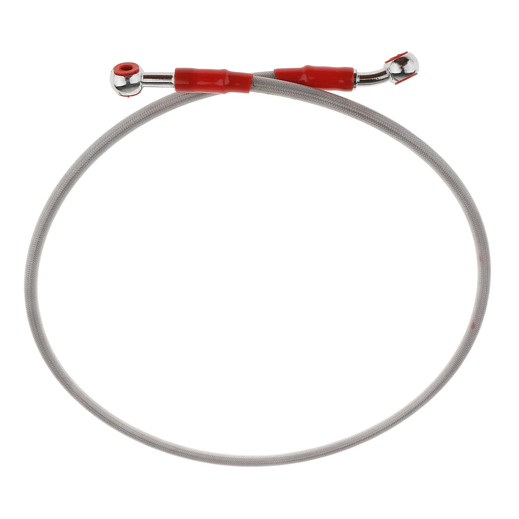 90CM Grey Motorcycle Brake Oil Hose Motor Bike Braided Brake Line Cable 10mm