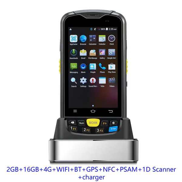 IssyzonePOS Android Touch КПК 1D/2D сканер NFC Bluetooth gps безопасный Psam 4G двухдиапазонный Wifi съемный аккумулятор для промышленный Линейный Маркер - Цвет: 1D Scan BK-Charger