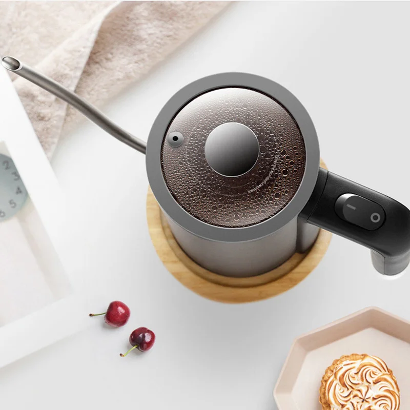  Xiaomi Deerma Electric Hand Pot 8mm Gooseneck Mouth LED Heating Lamp Brewed Coffee Hot Water Bottle