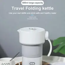 

Portable Electric Kettle Food Grade Vacuum Flasks Folding Telescopic Folding Cups Seal Storage Kettle Silicone Mug Home Supplies